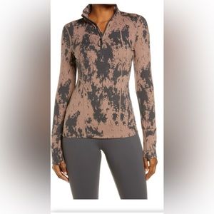 Zella Cozy Jacquard Fun Half Zip Pullover size Small